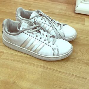 VERY worn out white size 7 1/2 adidas